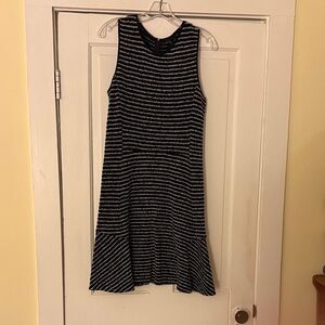Theory Black and White Patterned Dress